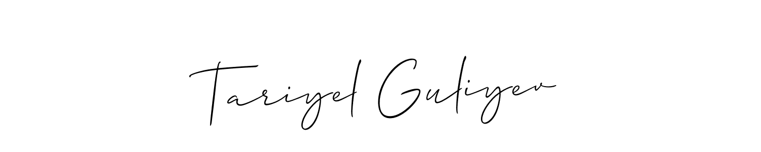 See photos of Tariyel Guliyev official signature by Spectra . Check more albums & portfolios. Read reviews & check more about Allison_Script font. Tariyel Guliyev signature style 2 images and pictures png