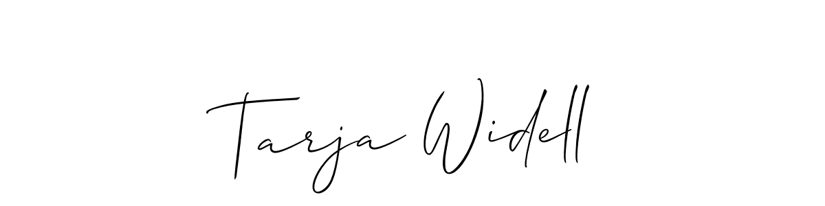 Use a signature maker to create a handwritten signature online. With this signature software, you can design (Allison_Script) your own signature for name Tarja Widell. Tarja Widell signature style 2 images and pictures png