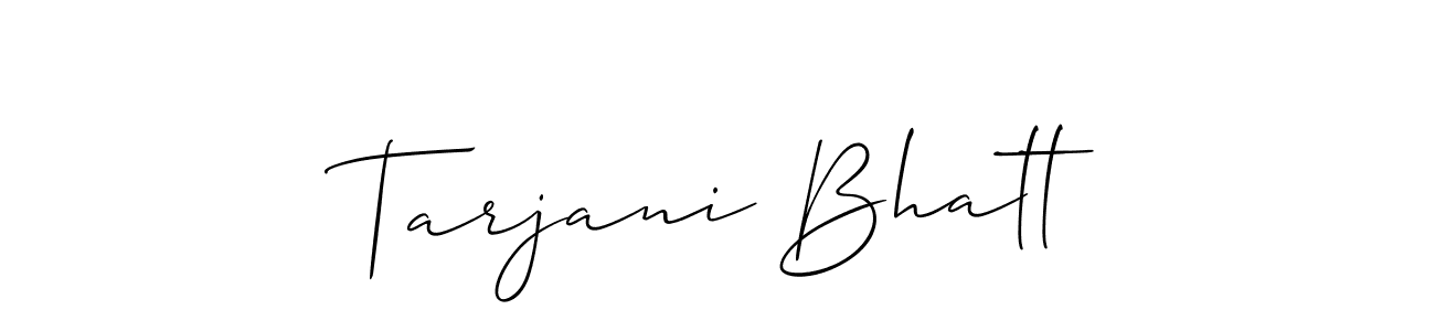 Similarly Allison_Script is the best handwritten signature design. Signature creator online .You can use it as an online autograph creator for name Tarjani Bhatt. Tarjani Bhatt signature style 2 images and pictures png