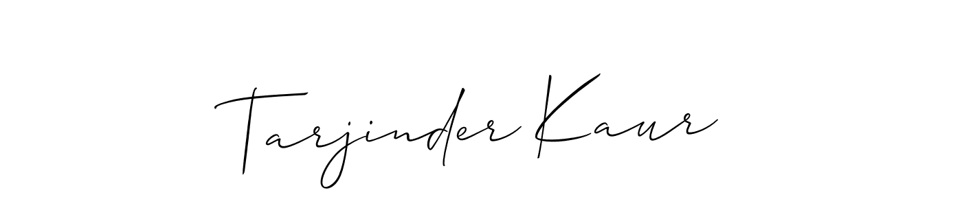Use a signature maker to create a handwritten signature online. With this signature software, you can design (Allison_Script) your own signature for name Tarjinder Kaur. Tarjinder Kaur signature style 2 images and pictures png