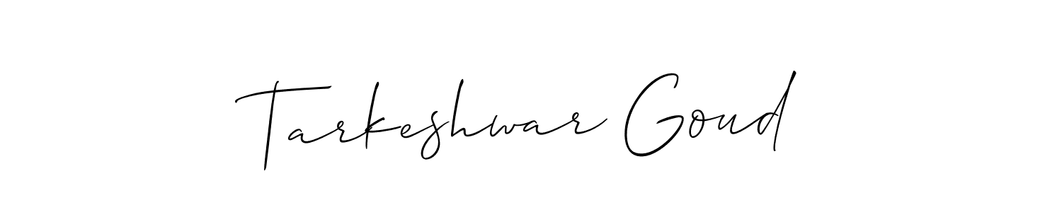 You should practise on your own different ways (Allison_Script) to write your name (Tarkeshwar Goud) in signature. don't let someone else do it for you. Tarkeshwar Goud signature style 2 images and pictures png