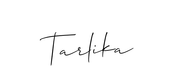 How to make Tarlika signature? Allison_Script is a professional autograph style. Create handwritten signature for Tarlika name. Tarlika signature style 2 images and pictures png