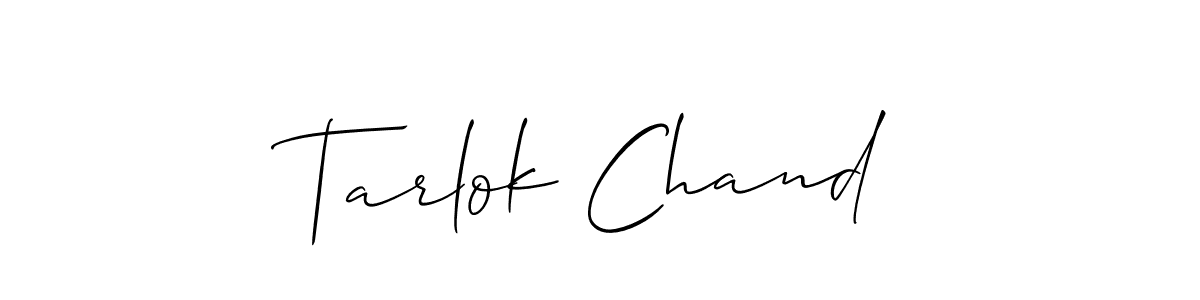 Use a signature maker to create a handwritten signature online. With this signature software, you can design (Allison_Script) your own signature for name Tarlok Chand. Tarlok Chand signature style 2 images and pictures png