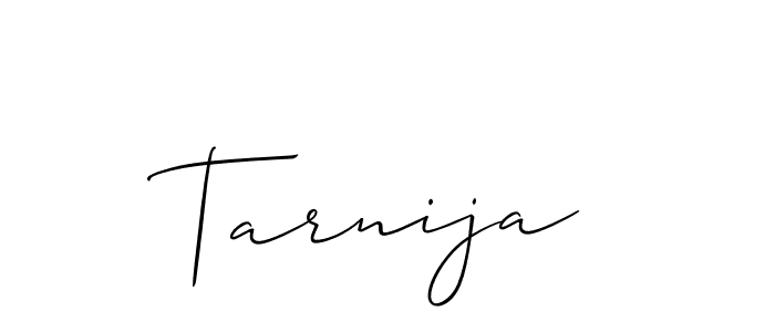 How to make Tarnija signature? Allison_Script is a professional autograph style. Create handwritten signature for Tarnija name. Tarnija signature style 2 images and pictures png