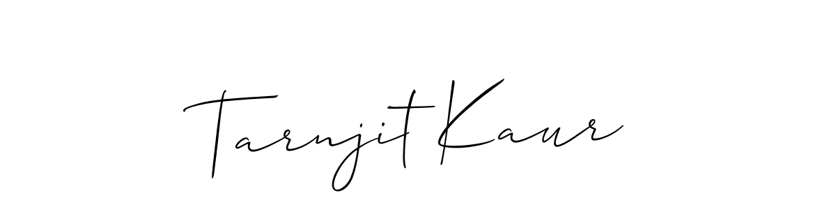 How to make Tarnjit Kaur signature? Allison_Script is a professional autograph style. Create handwritten signature for Tarnjit Kaur name. Tarnjit Kaur signature style 2 images and pictures png