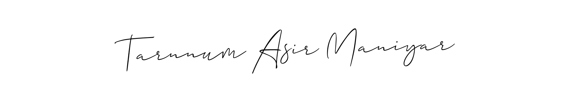 Tarnnum Asir Maniyar stylish signature style. Best Handwritten Sign (Allison_Script) for my name. Handwritten Signature Collection Ideas for my name Tarnnum Asir Maniyar. Tarnnum Asir Maniyar signature style 2 images and pictures png