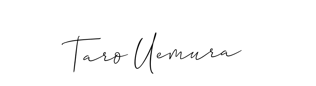 Design your own signature with our free online signature maker. With this signature software, you can create a handwritten (Allison_Script) signature for name Taro Uemura. Taro Uemura signature style 2 images and pictures png