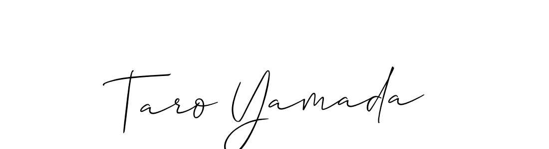 Design your own signature with our free online signature maker. With this signature software, you can create a handwritten (Allison_Script) signature for name Taro Yamada. Taro Yamada signature style 2 images and pictures png