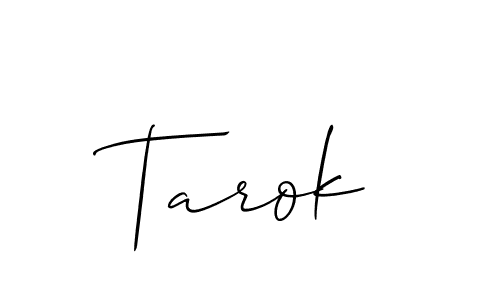 Allison_Script is a professional signature style that is perfect for those who want to add a touch of class to their signature. It is also a great choice for those who want to make their signature more unique. Get Tarok name to fancy signature for free. Tarok signature style 2 images and pictures png