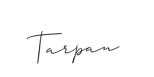 Use a signature maker to create a handwritten signature online. With this signature software, you can design (Allison_Script) your own signature for name Tarpan. Tarpan signature style 2 images and pictures png