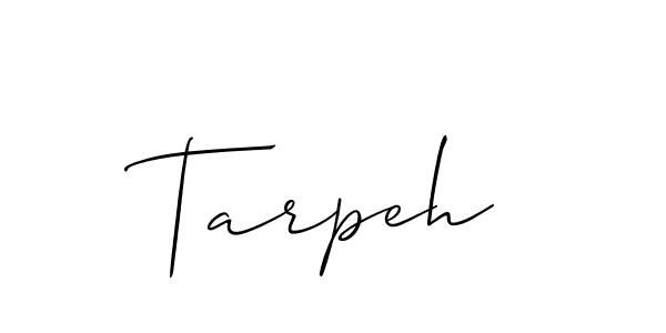 The best way (Allison_Script) to make a short signature is to pick only two or three words in your name. The name Tarpeh include a total of six letters. For converting this name. Tarpeh signature style 2 images and pictures png