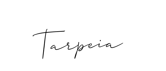 Design your own signature with our free online signature maker. With this signature software, you can create a handwritten (Allison_Script) signature for name Tarpeia. Tarpeia signature style 2 images and pictures png