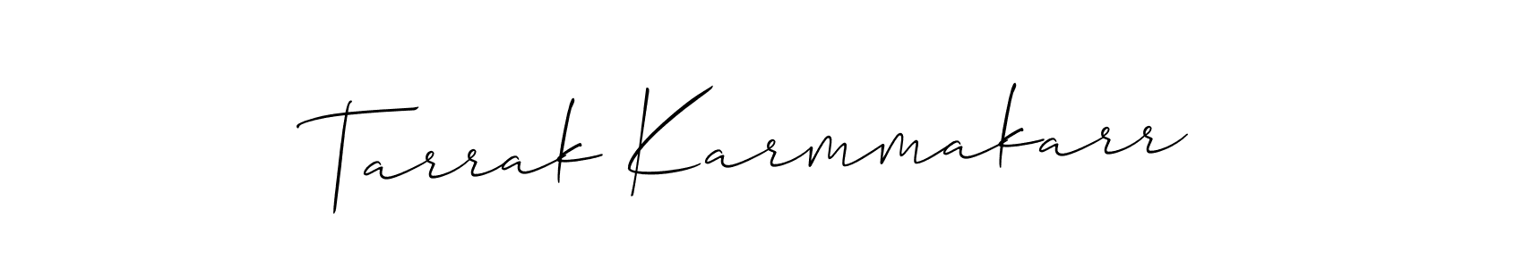 See photos of Tarrak Karmmakarr official signature by Spectra . Check more albums & portfolios. Read reviews & check more about Allison_Script font. Tarrak Karmmakarr signature style 2 images and pictures png