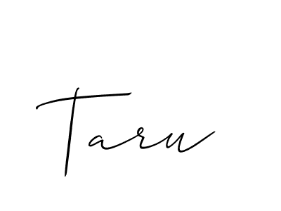 Design your own signature with our free online signature maker. With this signature software, you can create a handwritten (Allison_Script) signature for name Taru. Taru signature style 2 images and pictures png