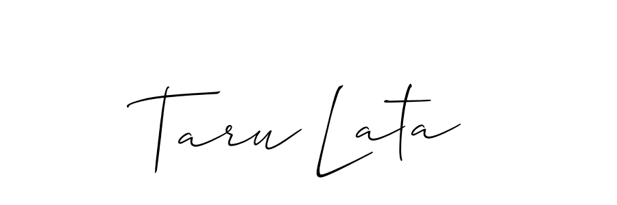 How to make Taru Lata signature? Allison_Script is a professional autograph style. Create handwritten signature for Taru Lata name. Taru Lata signature style 2 images and pictures png