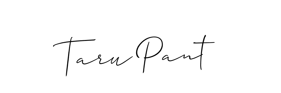 You should practise on your own different ways (Allison_Script) to write your name (Taru Pant) in signature. don't let someone else do it for you. Taru Pant signature style 2 images and pictures png