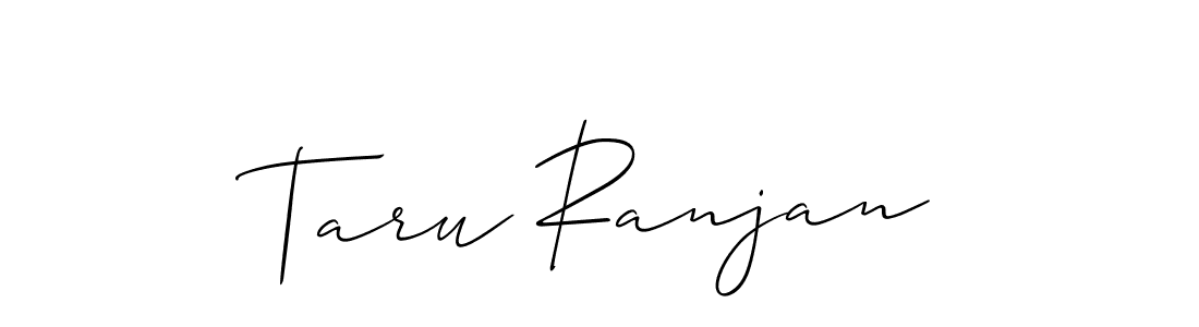 How to make Taru Ranjan signature? Allison_Script is a professional autograph style. Create handwritten signature for Taru Ranjan name. Taru Ranjan signature style 2 images and pictures png