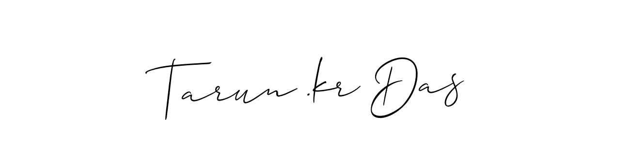 Create a beautiful signature design for name Tarun .kr Das. With this signature (Allison_Script) fonts, you can make a handwritten signature for free. Tarun .kr Das signature style 2 images and pictures png