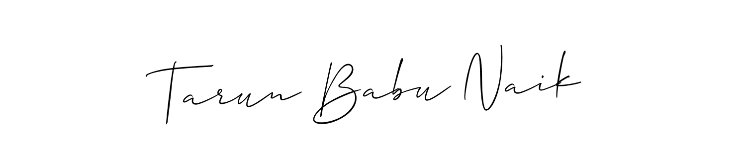 How to make Tarun Babu Naik name signature. Use Allison_Script style for creating short signs online. This is the latest handwritten sign. Tarun Babu Naik signature style 2 images and pictures png