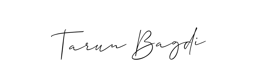 Allison_Script is a professional signature style that is perfect for those who want to add a touch of class to their signature. It is also a great choice for those who want to make their signature more unique. Get Tarun Bagdi name to fancy signature for free. Tarun Bagdi signature style 2 images and pictures png
