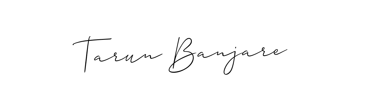 How to make Tarun Banjare signature? Allison_Script is a professional autograph style. Create handwritten signature for Tarun Banjare name. Tarun Banjare signature style 2 images and pictures png