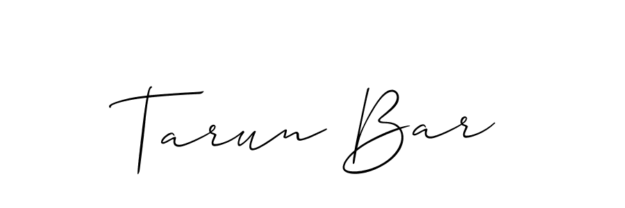 How to Draw Tarun Bar signature style? Allison_Script is a latest design signature styles for name Tarun Bar. Tarun Bar signature style 2 images and pictures png