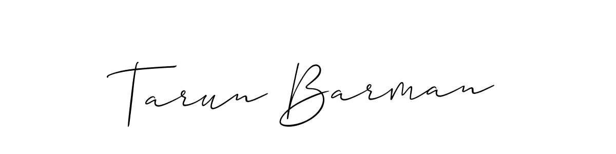 Make a short Tarun Barman signature style. Manage your documents anywhere anytime using Allison_Script. Create and add eSignatures, submit forms, share and send files easily. Tarun Barman signature style 2 images and pictures png