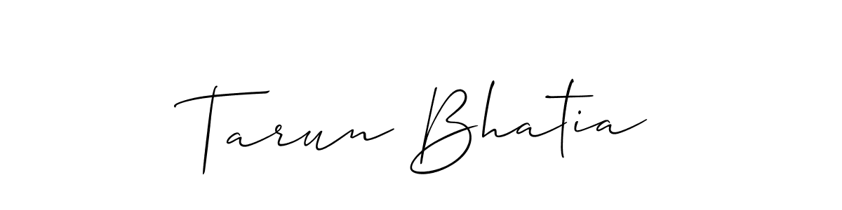 You should practise on your own different ways (Allison_Script) to write your name (Tarun Bhatia) in signature. don't let someone else do it for you. Tarun Bhatia signature style 2 images and pictures png