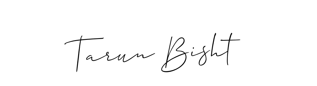 Make a beautiful signature design for name Tarun Bisht. With this signature (Allison_Script) style, you can create a handwritten signature for free. Tarun Bisht signature style 2 images and pictures png