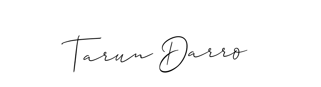 Make a short Tarun Darro signature style. Manage your documents anywhere anytime using Allison_Script. Create and add eSignatures, submit forms, share and send files easily. Tarun Darro signature style 2 images and pictures png