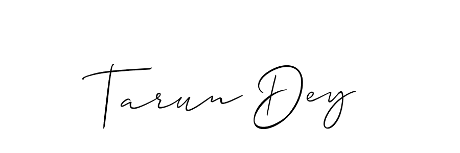 Create a beautiful signature design for name Tarun Dey. With this signature (Allison_Script) fonts, you can make a handwritten signature for free. Tarun Dey signature style 2 images and pictures png