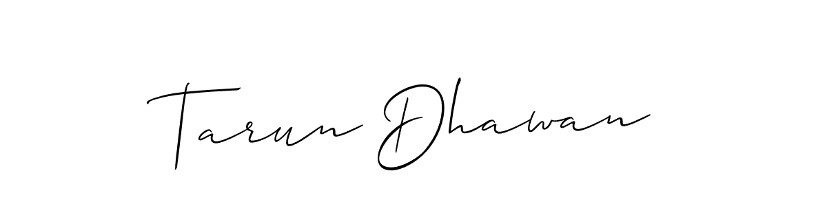 Design your own signature with our free online signature maker. With this signature software, you can create a handwritten (Allison_Script) signature for name Tarun Dhawan. Tarun Dhawan signature style 2 images and pictures png