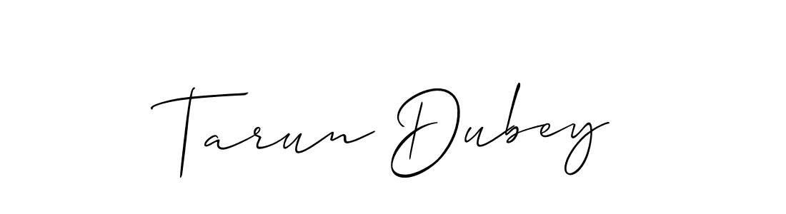 Use a signature maker to create a handwritten signature online. With this signature software, you can design (Allison_Script) your own signature for name Tarun Dubey. Tarun Dubey signature style 2 images and pictures png
