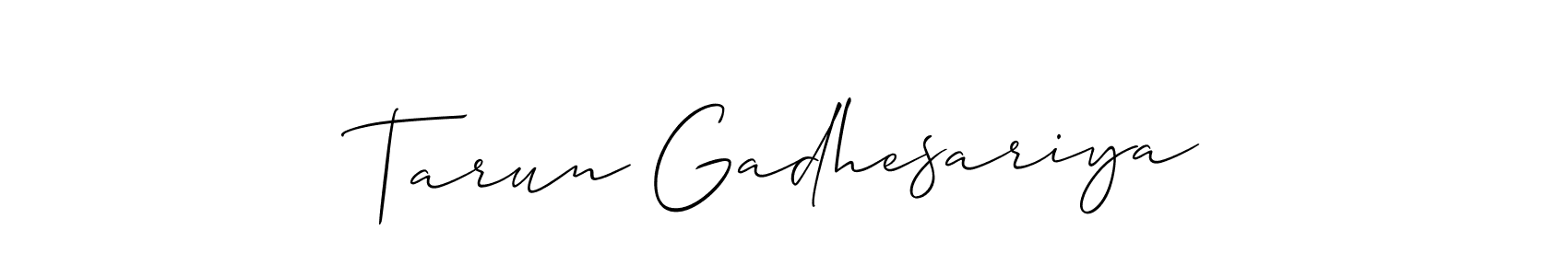 You can use this online signature creator to create a handwritten signature for the name Tarun Gadhesariya. This is the best online autograph maker. Tarun Gadhesariya signature style 2 images and pictures png