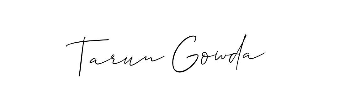 How to make Tarun Gowda signature? Allison_Script is a professional autograph style. Create handwritten signature for Tarun Gowda name. Tarun Gowda signature style 2 images and pictures png