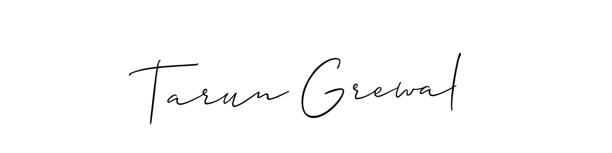 How to make Tarun Grewal name signature. Use Allison_Script style for creating short signs online. This is the latest handwritten sign. Tarun Grewal signature style 2 images and pictures png