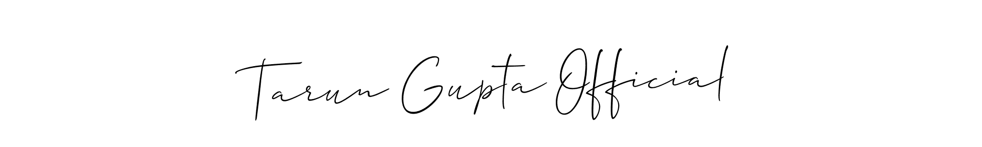Also You can easily find your signature by using the search form. We will create Tarun Gupta Official name handwritten signature images for you free of cost using Allison_Script sign style. Tarun Gupta Official signature style 2 images and pictures png