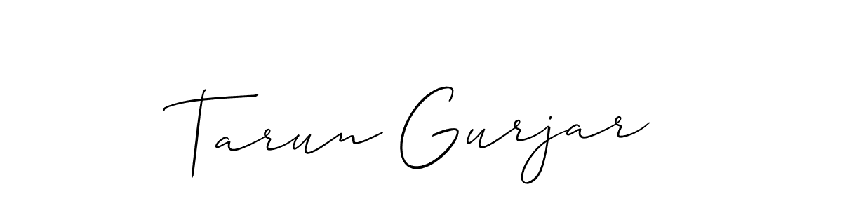 Also You can easily find your signature by using the search form. We will create Tarun Gurjar name handwritten signature images for you free of cost using Allison_Script sign style. Tarun Gurjar signature style 2 images and pictures png