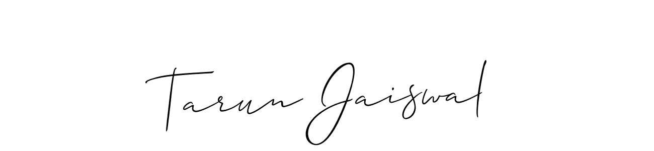 Use a signature maker to create a handwritten signature online. With this signature software, you can design (Allison_Script) your own signature for name Tarun Jaiswal. Tarun Jaiswal signature style 2 images and pictures png