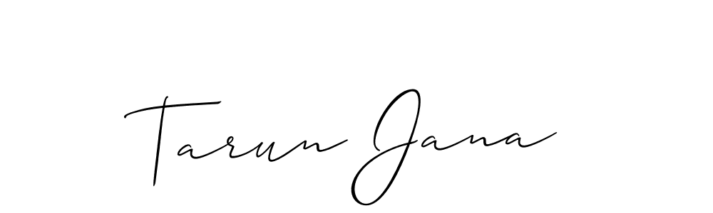 Design your own signature with our free online signature maker. With this signature software, you can create a handwritten (Allison_Script) signature for name Tarun Jana. Tarun Jana signature style 2 images and pictures png