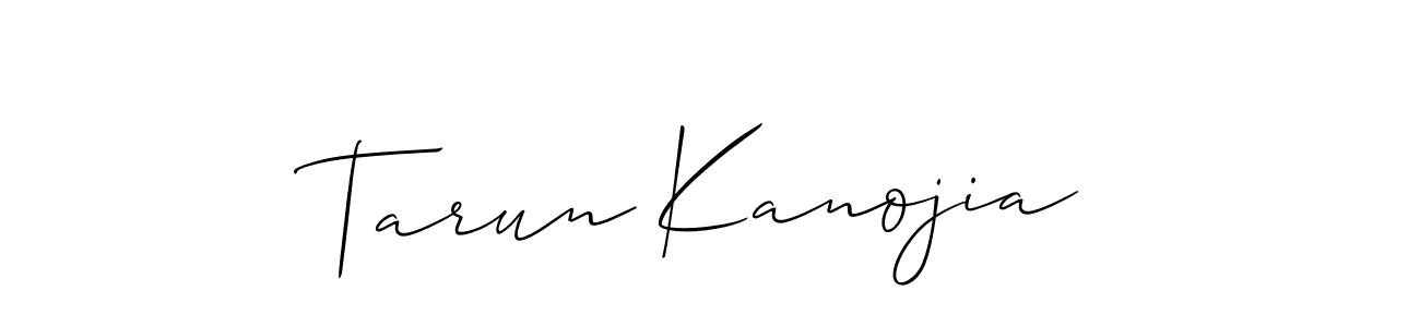 Design your own signature with our free online signature maker. With this signature software, you can create a handwritten (Allison_Script) signature for name Tarun Kanojia. Tarun Kanojia signature style 2 images and pictures png