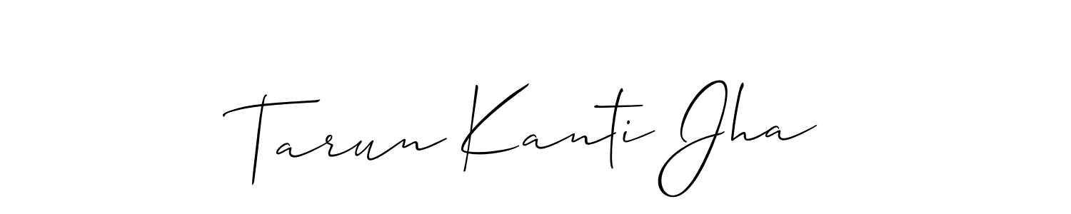 Design your own signature with our free online signature maker. With this signature software, you can create a handwritten (Allison_Script) signature for name Tarun Kanti Jha. Tarun Kanti Jha signature style 2 images and pictures png