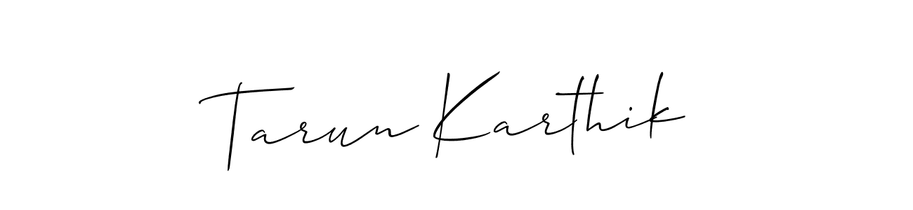 This is the best signature style for the Tarun Karthik name. Also you like these signature font (Allison_Script). Mix name signature. Tarun Karthik signature style 2 images and pictures png