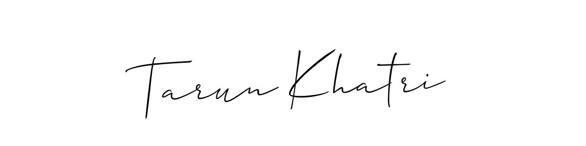 How to make Tarun Khatri signature? Allison_Script is a professional autograph style. Create handwritten signature for Tarun Khatri name. Tarun Khatri signature style 2 images and pictures png