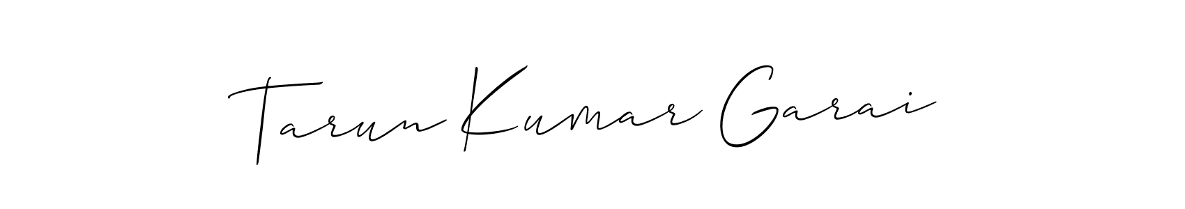 Allison_Script is a professional signature style that is perfect for those who want to add a touch of class to their signature. It is also a great choice for those who want to make their signature more unique. Get Tarun Kumar Garai name to fancy signature for free. Tarun Kumar Garai signature style 2 images and pictures png