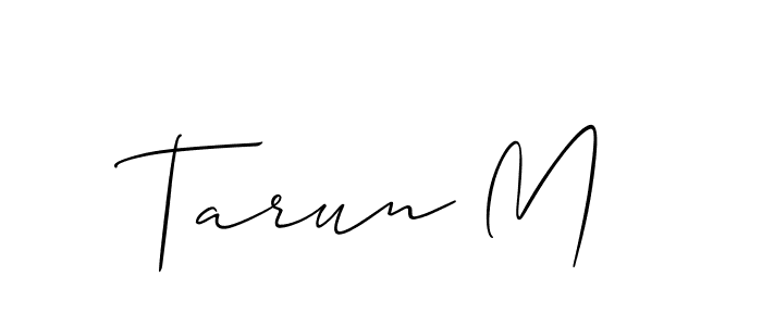 Tarun M stylish signature style. Best Handwritten Sign (Allison_Script) for my name. Handwritten Signature Collection Ideas for my name Tarun M. Tarun M signature style 2 images and pictures png