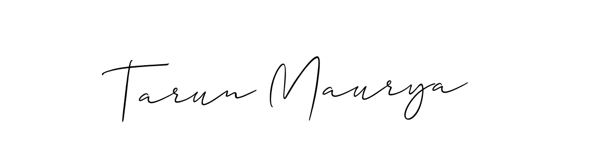 Create a beautiful signature design for name Tarun Maurya. With this signature (Allison_Script) fonts, you can make a handwritten signature for free. Tarun Maurya signature style 2 images and pictures png