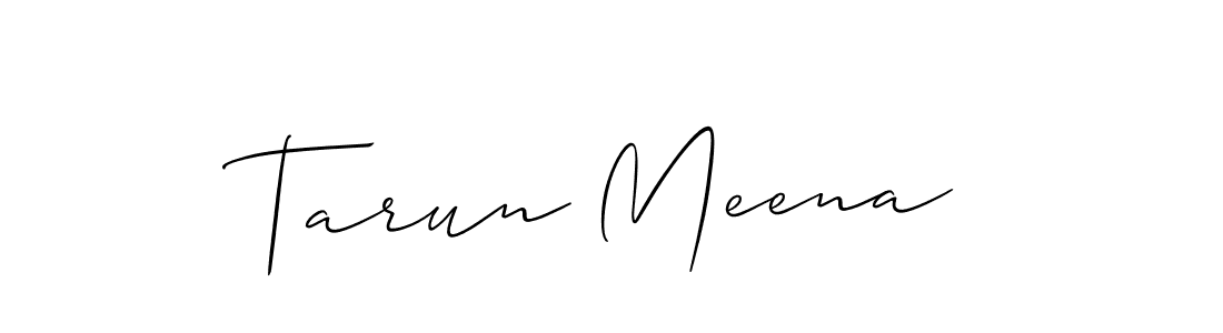 Use a signature maker to create a handwritten signature online. With this signature software, you can design (Allison_Script) your own signature for name Tarun Meena. Tarun Meena signature style 2 images and pictures png