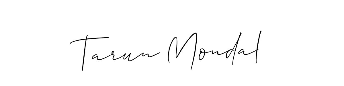 Also we have Tarun Mondal name is the best signature style. Create professional handwritten signature collection using Allison_Script autograph style. Tarun Mondal signature style 2 images and pictures png