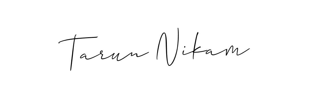 You should practise on your own different ways (Allison_Script) to write your name (Tarun Nikam) in signature. don't let someone else do it for you. Tarun Nikam signature style 2 images and pictures png